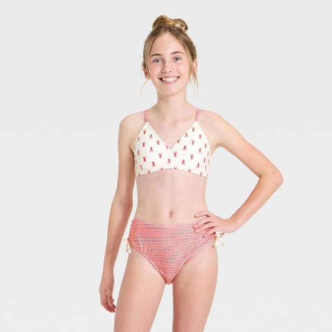 Детские купальники Art Class Girls' Lobster Bikini Set - art class™ Cream L