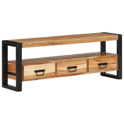 vidaXL TV Stand 47.2"x11.8"x17.7" Solid Wood Acacia