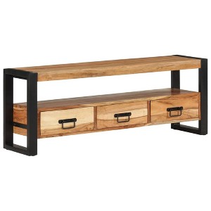 vidaXL TV Stand 47.2"x11.8"x17.7" Solid Wood Acacia - 1 of 4
