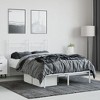 vidaXL Metal Bed Frame with Headboard White 53.1 in.x74.8 in. - 3 of 4