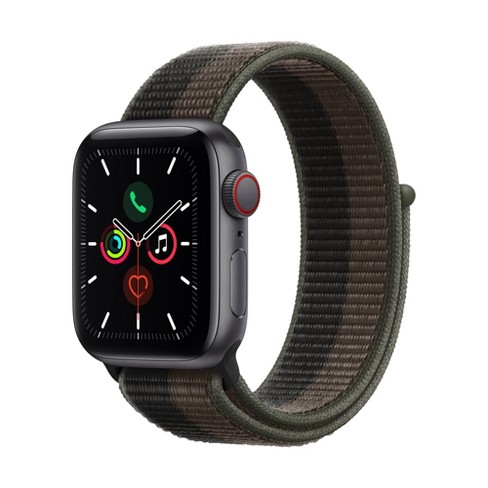 Apple Watch + Cellular 44mm Space Gray Aluminum Case With Tornado/gray Sport Loop :