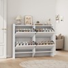 4 Shoe Cabinet with Flip Drawers, Wooden Shoe Cabinet with Adjustable Shelf, Freestanding Shoe Organizer, Hidden Shoe Storage for Entryway Hallway - 3 of 4