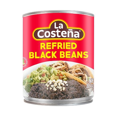 La Costena Refried Black Beans - 12 pack, 20.5 oz