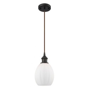 Eaton - 1 Light Cord Hung Mini Pendant In Industrial Style-9.5 Inches Tall and 6 Inches Wide - 1 of 1