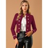 INSPIRE CHIC Women's Vintage Steampunk Open Front Button Decor Casual Jacket - 3 of 4