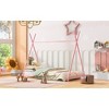 Twin Size Metal House Platform Bed with Triangle Structure - 4 of 4