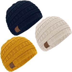 KeaBabies 3pk Warmzy Baby Beanies, 0-36 months Baby Hats, Baby Winter Hat for Newborn, Infant, Toddlers, Boys, Girls - 1 of 4