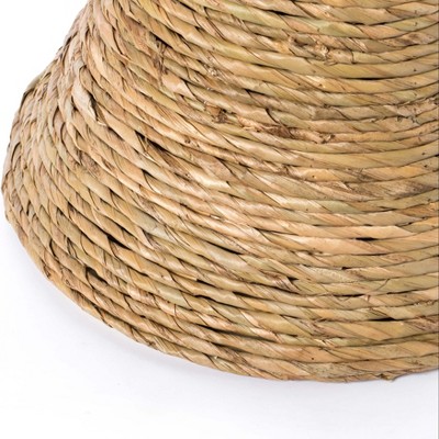 Rustic Hourglass Wicker 15" Round Side Table