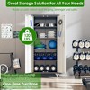 SUXXAN 72" H Metal Garage Storage Cabinet with Wheels, Storage Cabinet with Pegboard and 4 Adjustable Shelves,Required Assembly - 4 of 4