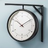 Metal Outdoor Corner Clock Black - Hearth & Hand™ with Magnolia - image 3 of 3