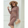 BLUEMING Womens Turtleneck Sweater Dress Slim Fit Long Sleeve Bodycon Ribbed Knit Midi Sweater Dress - 4 of 4