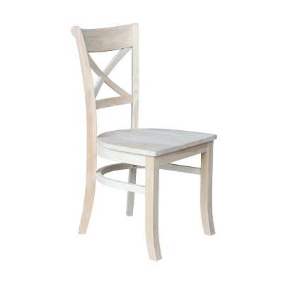 Charlotte High Cross Back Unfinished Wood Side Chair