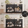 Dyonery 65" Large Sideboard Buffet Cabinet with Storage/3 Drawers/4 Doors,Farmhouse Kitchen Sideboard Buffet,Coffee Wine Bar Cabinet with Storage - 4 of 4