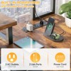 Aheaplus L Shaped Desk with Charging Staion and LED Light, Corner Desk with Hutch and Monitor Stand - 4 of 4