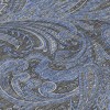 Charcoal Gray And Blue Paisley Washable Indoor Outdoor Area Rug - 4 of 4