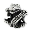 Black Bow Jewelry 3D Alligator Bead Charm in Antiqued Sterling Silver - 2 of 4