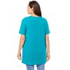 Woman Within Plus Size Perfect Short-Sleeve Shirred V-Neck Tunic - 3 of 4
