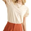 Women's In Your Eyes Puff Sleeve Top - And The Why - 4 of 4