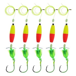 Unique Bargains Catfish Fishing Rigs Catfish Float Rigs 50LB Fishing Line Red Yellow 1 Set - 1 of 4