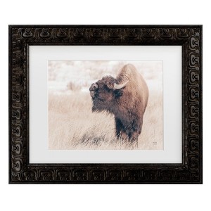 Trademark Fine Art - Nathan Larson Bison Call Matted Framed Art - 1 of 4