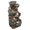 Alpine Corporation 53" Cascading Stone Water Fountain: Polyresin, 4 Basins, Electric, Outdoor Use - 2 of 4