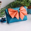 Slickblue Women’s Faux Leather Handbag, Oval Handle, Crossbody Clutch, Colorblock Look, 5 Colors, 7.8" - 4 of 4