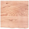 vidaXL Table Top, Light Brown 23.6"x23.6"x(0.8"-1.6") Treated Solid Wood Oak - 4 of 4