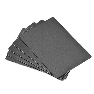 Unique Bargains DIY Laser Printing Office Engraving Blank Metal Card 5 Pcs - 1 of 4