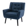 NicBex Modern Soft Accent Chair Wood Frame Ergonomics Lounge Chair Modern Reading Chair Comfy Chair for Living Room, Blue - 4 of 4