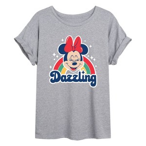 Women's - Disney - Dazzling Minnie Oversized Graphic T-Shirt - 1 of 4