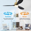 Airsurfer 52" Ceiling Fan with LED Light and Remote,3-Blade Modern Ceiling Fan with Reversible DC Motor, Color-Changing Light, Memory Function - 4 of 4