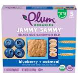 Plum Organics Jammy Sammy Blueberry & Oatmeal Baby Snacks- 5ct/5.1oz