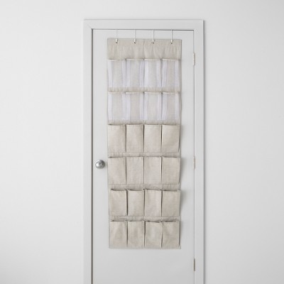 Over The Door 24 Pocket Mesh Shoe Organizer Light Gray - Made By Design™