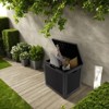 VisioGear Deck Boxes, 30 Gal Outdoor Storage Deck Box, Small Patio Storage Bin for Garden Tools, Black, 22.09"*17.09"*20.87" - 4 of 4