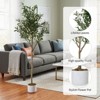 Orieon 5FT Faux Olive Tree with 22 Lifelike Fruits, Silk Leaves, Bendable Stems, Pre-Assembled Planter, Indoor Decor - 2 of 4