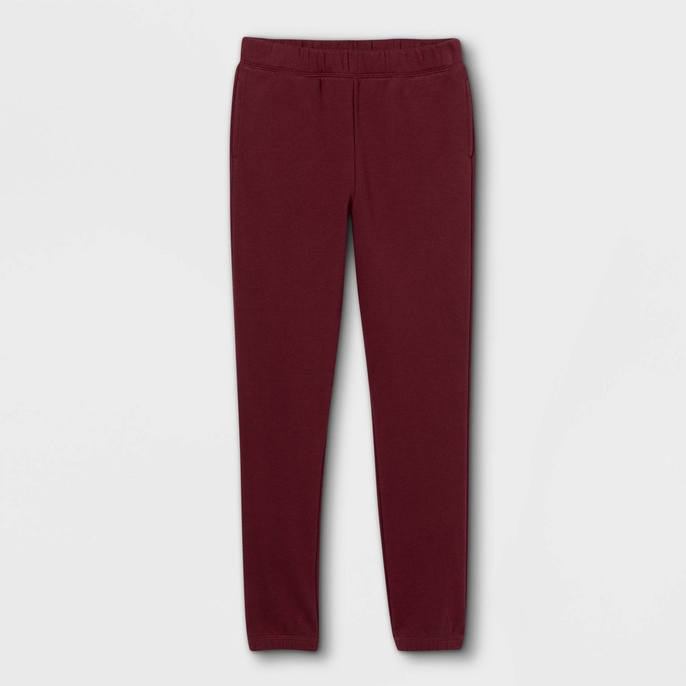 Kids' Fleece Jogger Pants - art class Maroon L, Red