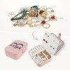 Unique Bargains Letter Travel Women Girls Birthday Gifts Portable PU Leather Jewelry Storage Display Holder - 2 of 4