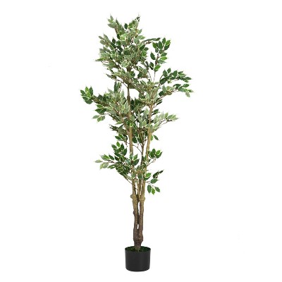 NicBex 70" Artificial Bamboo with Pot Realistic Faux Plant for Indoor/Outdoor Decor, Easy Maintenance, Sturdy Base, Lifelike Segmented Stems