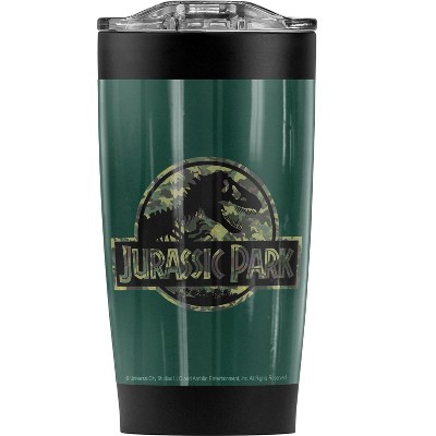 Jurassic Park Dino Camo Steel Tumbler 20oz Coffee Travel Mug
