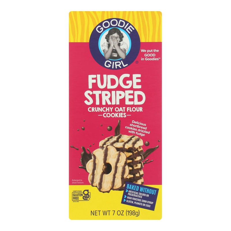 Goodie Girl Fudge Striped Crunchy Oat Flour Cookies - Case of 6/7 oz, 2 of 6