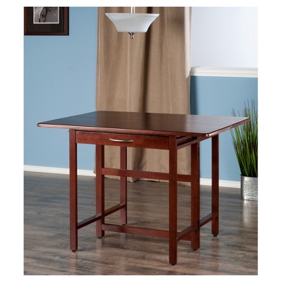 Walnut 41.73'' Extendable Solid Wood Dining Table