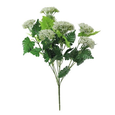 Allstate Floral 18" White/Green Floral Queen Anne's Artificial Spring Spray Pick