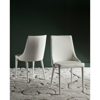 Summerset White Leather Upholstered Dining Side Chair Set