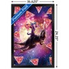 Trends International James Booker - Thug Space Cat On Dinosaur Unicorn Framed Wall Poster Prints - 3 of 4