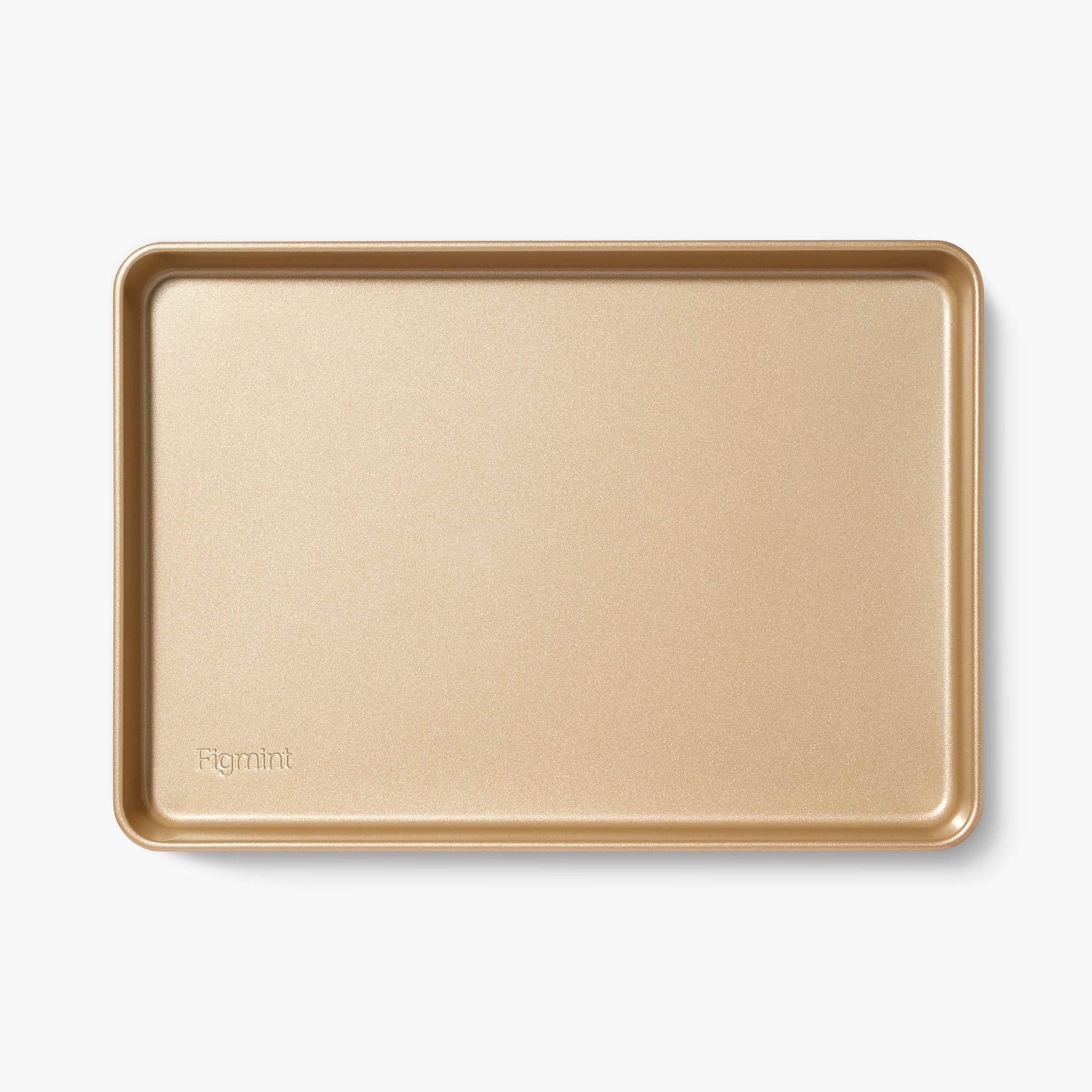 9"x13" Nonstick Aluminized Steel Small Cookie Sheet Gold - Figmint™