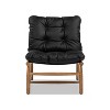 Jennifer Taylor Home Oxford 26.5" Leather Mid-Century Modern Accent Chair, Noir Black Leather - 2 of 4