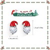 Red Christmas Hat Stud Earrings with Crystal Gems for Holiday Events. - 2 of 4