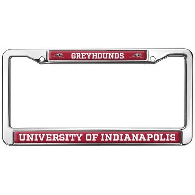 University of Indianapolis Greyhound Full Size Standard License Plate Metal Frame