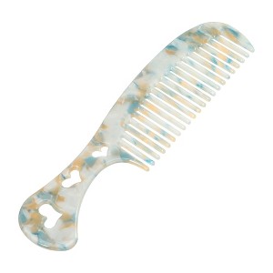 Unique Bargains Women's Heart Style Handheld Wide Tooth Comb for Curly Thick Straight Hair 1 Pc - 1 of 4