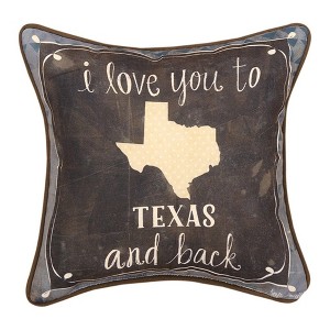 Texas-Themed Pillow I Love You to Texas & Back by Manual Woodworkers and Weavers - 1 of 3